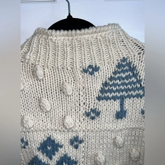 Vintage Hand Kitted Ruby Flynn Mid Length Button Sweater - Picture 9 of 10